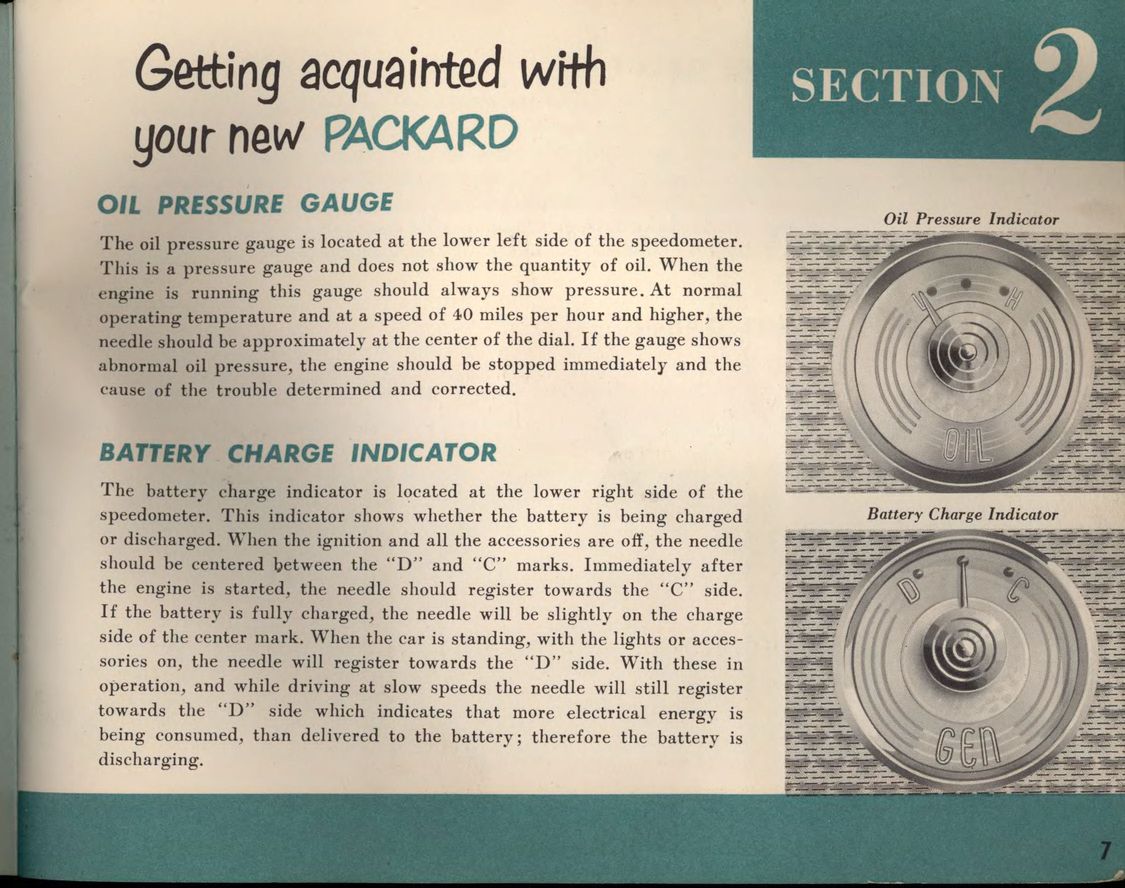 1956 Packard Owners Manual Page 9